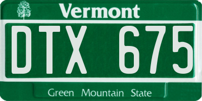 VT license plate DTX675