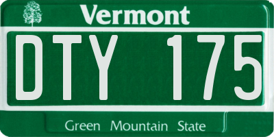 VT license plate DTY175