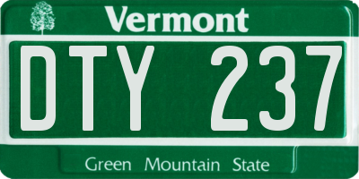 VT license plate DTY237