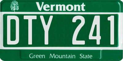VT license plate DTY241