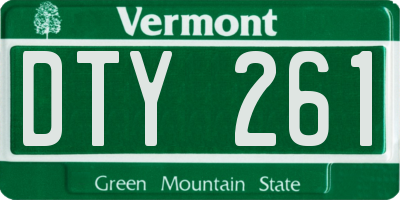 VT license plate DTY261