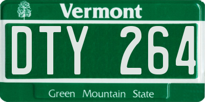 VT license plate DTY264