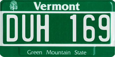 VT license plate DUH169
