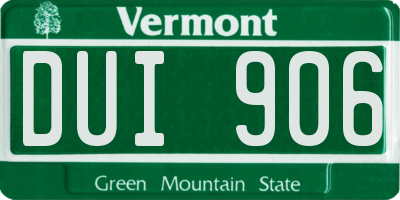 VT license plate DUI906