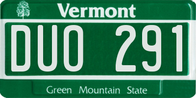 VT license plate DUO291