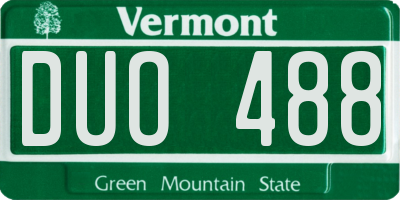 VT license plate DUO488