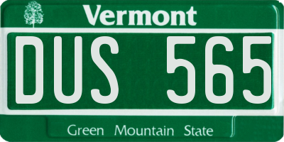 VT license plate DUS565