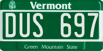 VT license plate DUS697