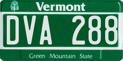 VT license plate DVA288