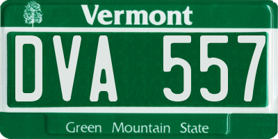 VT license plate DVA557