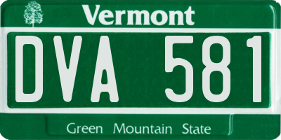 VT license plate DVA581