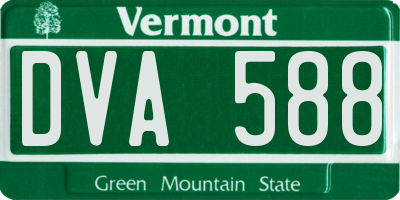 VT license plate DVA588