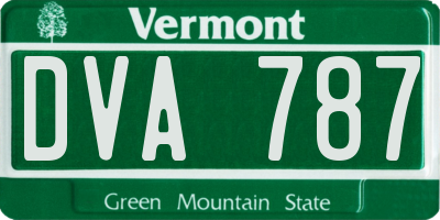 VT license plate DVA787