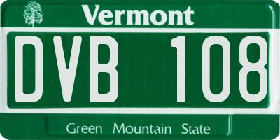 VT license plate DVB108