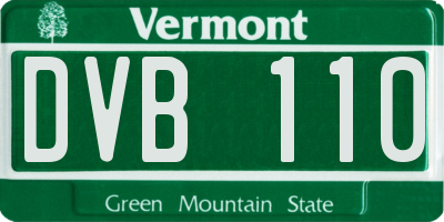 VT license plate DVB110
