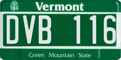 VT license plate DVB116