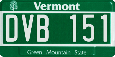 VT license plate DVB151