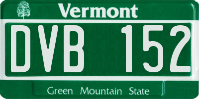 VT license plate DVB152