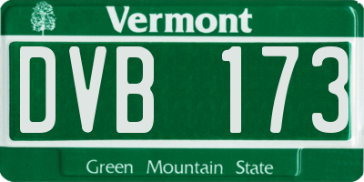 VT license plate DVB173