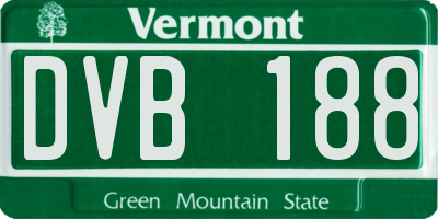VT license plate DVB188