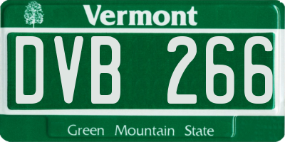 VT license plate DVB266
