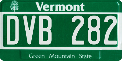 VT license plate DVB282