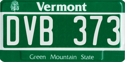 VT license plate DVB373