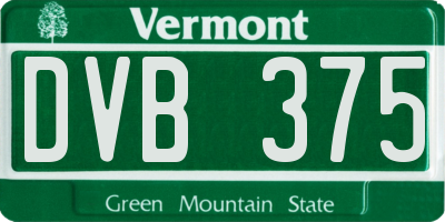 VT license plate DVB375