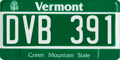 VT license plate DVB391
