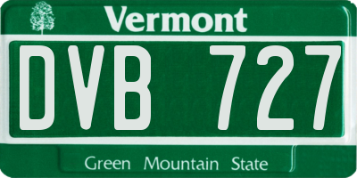 VT license plate DVB727