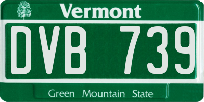 VT license plate DVB739