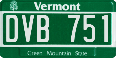 VT license plate DVB751