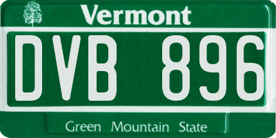 VT license plate DVB896