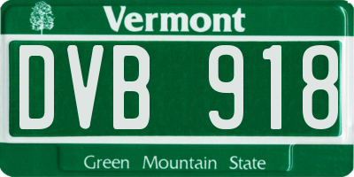 VT license plate DVB918