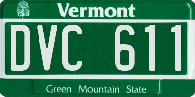 VT license plate DVC611