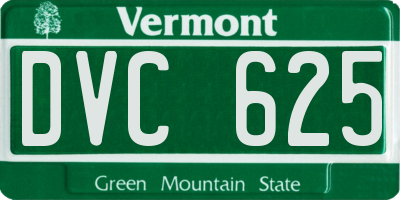 VT license plate DVC625