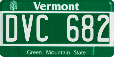 VT license plate DVC682