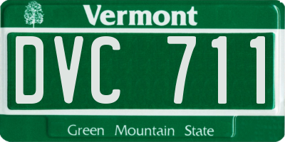 VT license plate DVC711