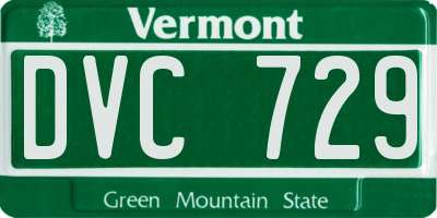VT license plate DVC729