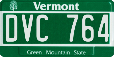 VT license plate DVC764