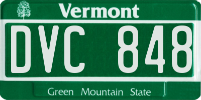 VT license plate DVC848