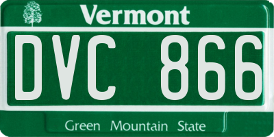 VT license plate DVC866