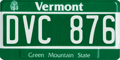 VT license plate DVC876