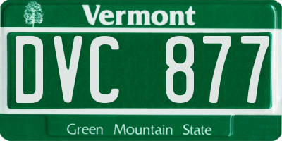 VT license plate DVC877