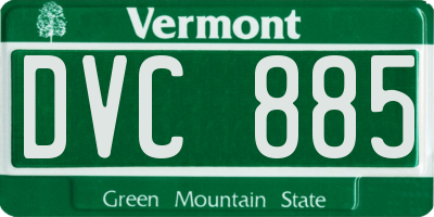 VT license plate DVC885