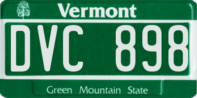 VT license plate DVC898
