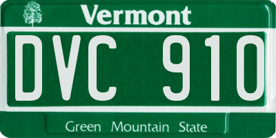 VT license plate DVC910