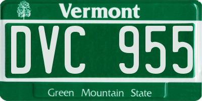 VT license plate DVC955