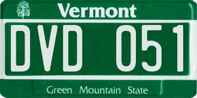 VT license plate DVD051