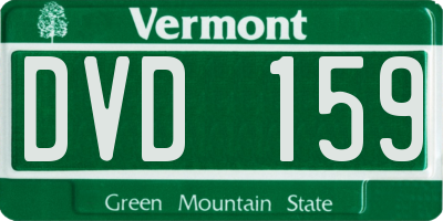VT license plate DVD159